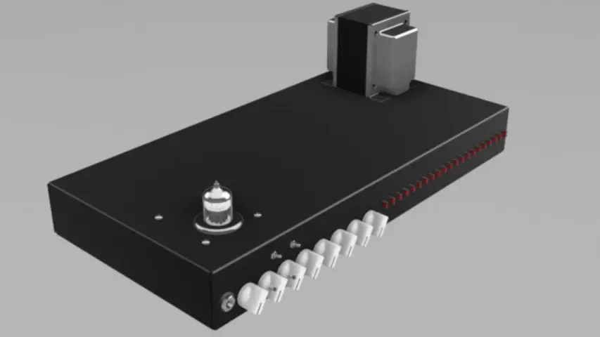 Stephen’s Amplifier rendered in Autodesk Fusion. Stephen’s Amplifier rendered in Autodesk Fusion.