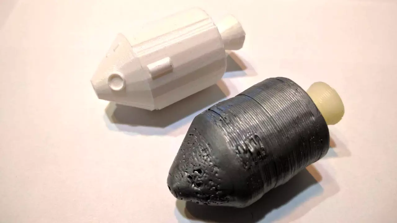 Figure 3: The Apollo 13 module. This was Ben’s first model he designed for 3D printing! Figure 3: The Apollo 13 module. This was Ben’s first model he designed for 3D printing!