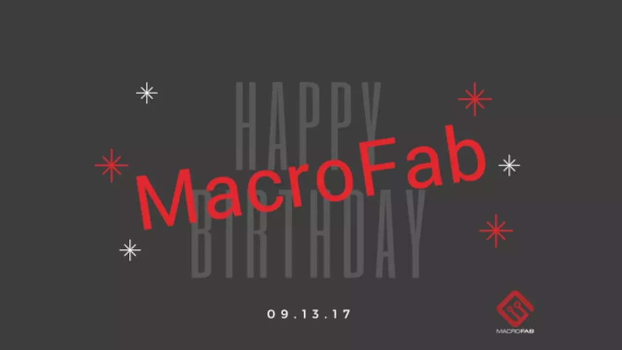 Figure 1: Happy 4th Birthday MacroFab! Figure 1: Happy 4th Birthday MacroFab!