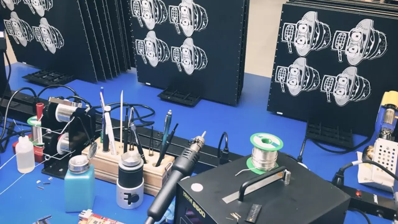 Figure 3: New DF25 badges being made. Figure 3: New DF25 badges being made.